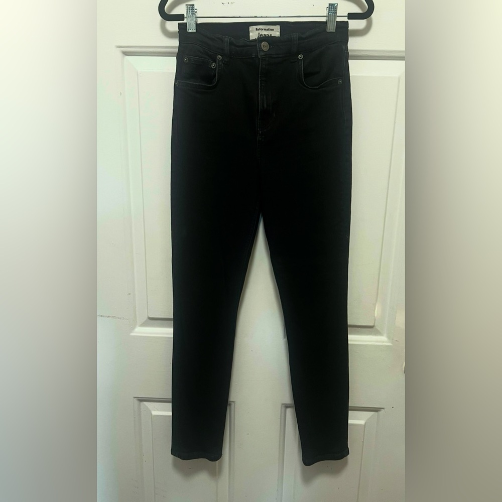 Reformation Black Skinny Jeans Size 28